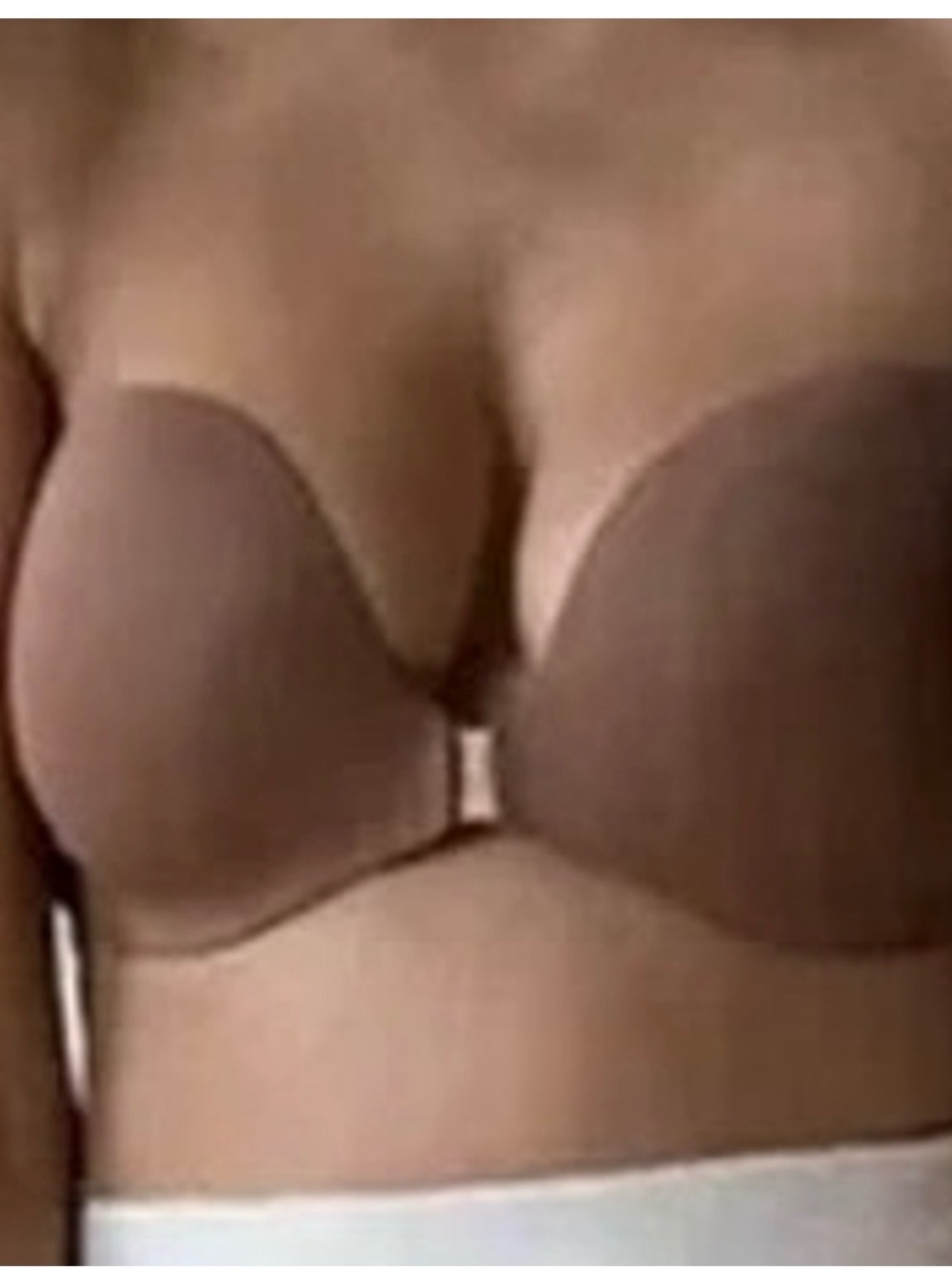 NWT Evelyn & Bobbie Women's Everyday Bustier Strapless Bra Brown 08.08.078 (32G)